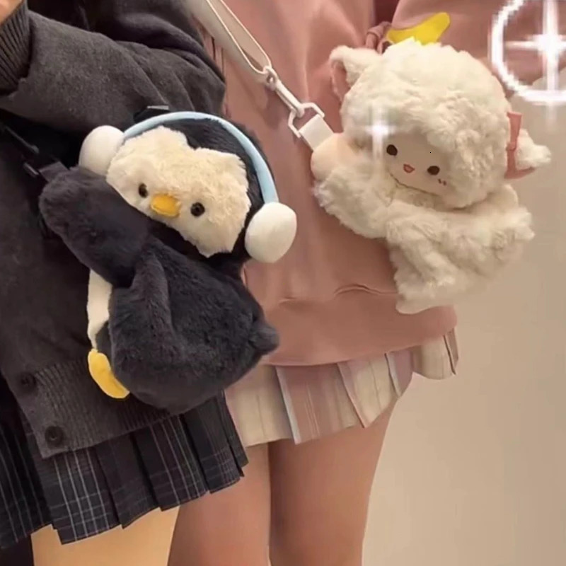Cute Womens Shoulder Bag Plush Fluffy Sheep Doll Casual Fashion Crossbody Bag Kawaii All-match Female Korean Bag 260304 - view 3