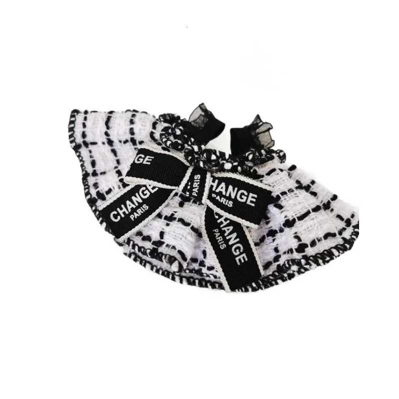 Fashionable Black-and-White Tweed Set with Hood, Dress & Hat for Labubu Sitting Party Gen 1 & 2 Dolls Trendy AccessoriesT260304