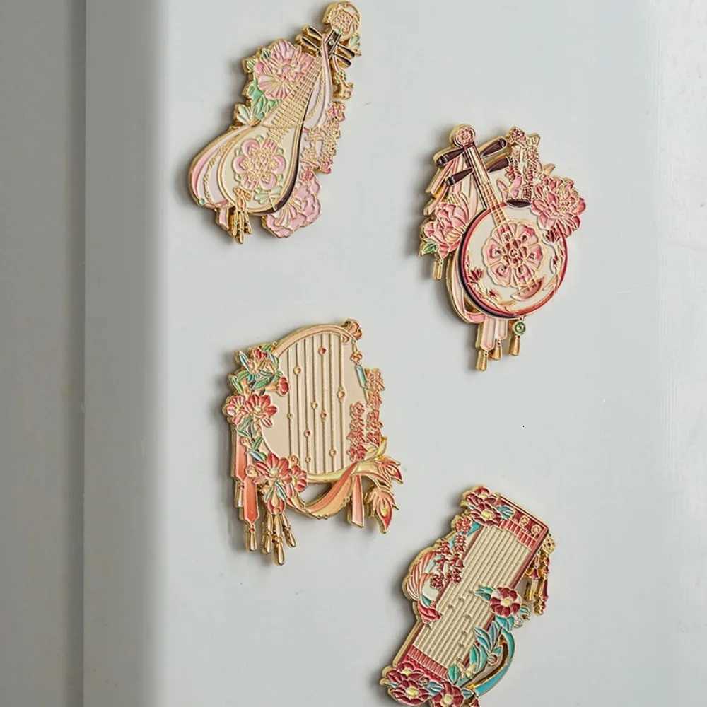 Ancient Chinese Style Metal Refrigerator Magnets Huaxia Melody Series Creative Magnetic Stickers Artistic Cultural GiftsT260304