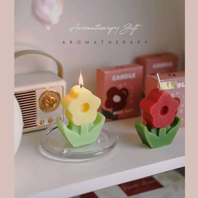 50g Flower Scented Handmade Soy Candle, Suitable for Valentine's Day, Birthday Party, Wedding, Home Decoration Gifts W260304