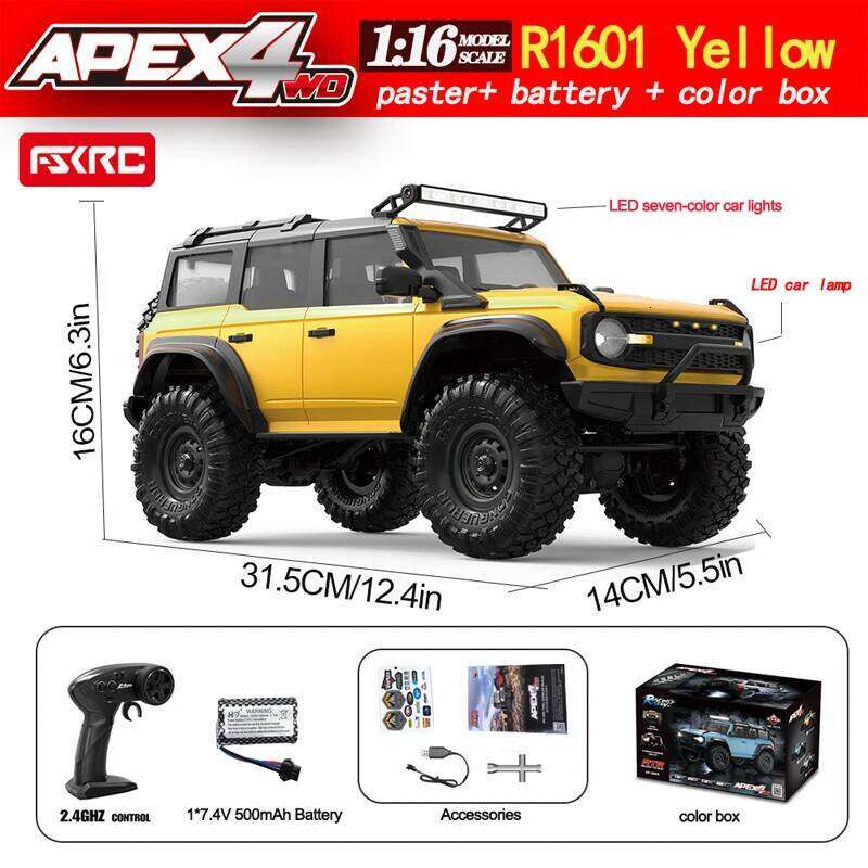 HB R1601 Crawler 1/16 Car 4WD Rtr With Led 2.4g Electric Remote Control Rock Buggy Off-Road Vehicle Rc Cars For Boy Toy Z260303