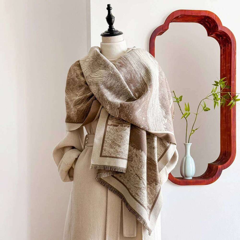 2025 Luxury Brand Winter Cashmere Scarf for Women - Tasseled Grid Printed Shawl, Warm Pashmina Wrap & Foulard Poncho XJ260304