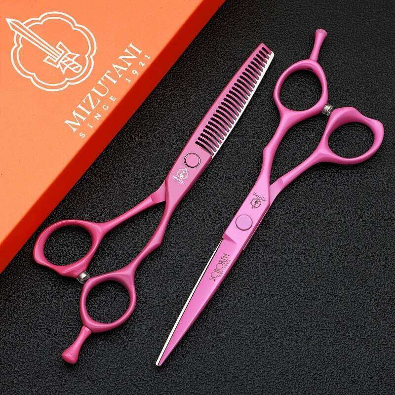 Professional Hair 5.5/6.0 pink inch Barber Scissors Japanese handmade VG10 steel Super sharp and wear-resistant blade H260303