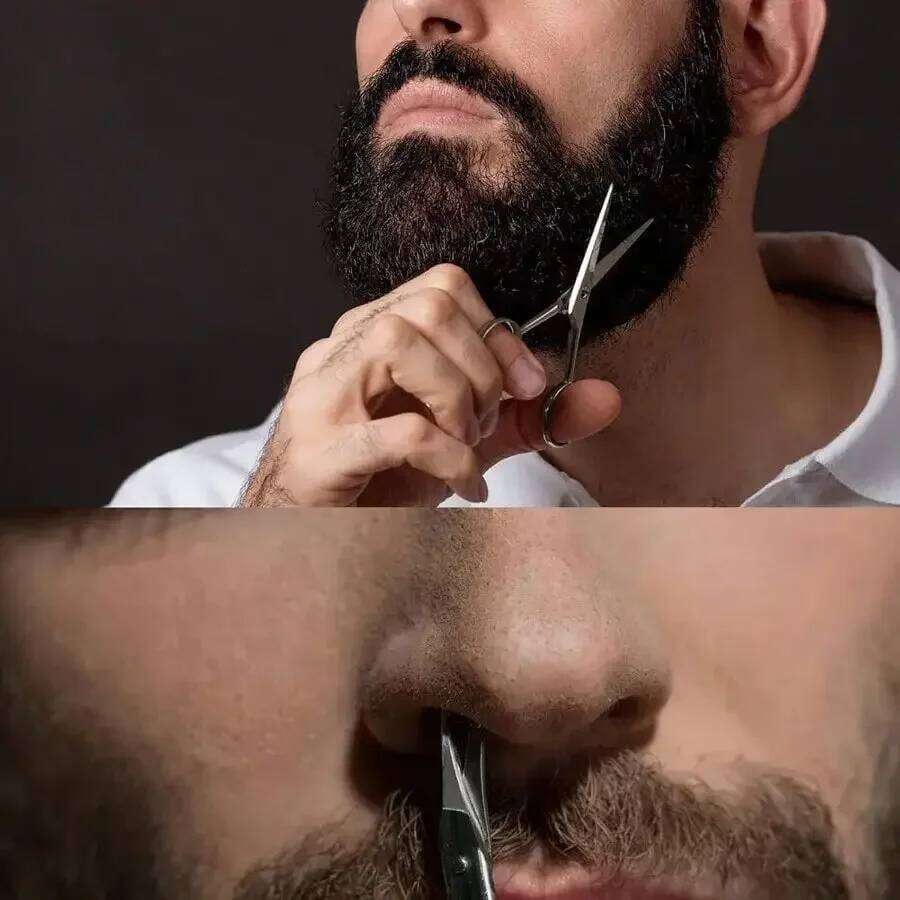 1pc Elegant Trimmer Scissors, Suitable For Men To Trim Mustache H260303