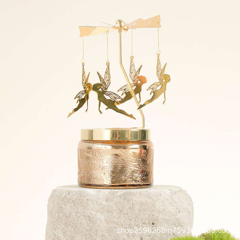 Aromatherapy High-End Rotating Candle Holder Holiday Gift for Friends Atmosphere Relief Decoration Fragrance Ornament W260304