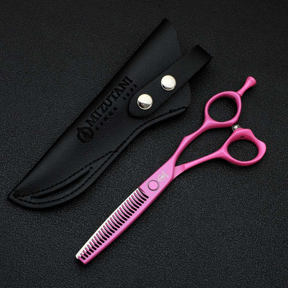 Professional Hair 5.5/6.0 pink inch Barber Scissors Japanese handmade VG10 steel Super sharp and wear-resistant blade H260303