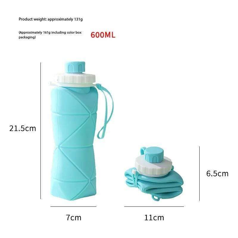 Silicone Folding Portable Outdoor Sports Travel Coffee Shockproof Car Water Cup S260303