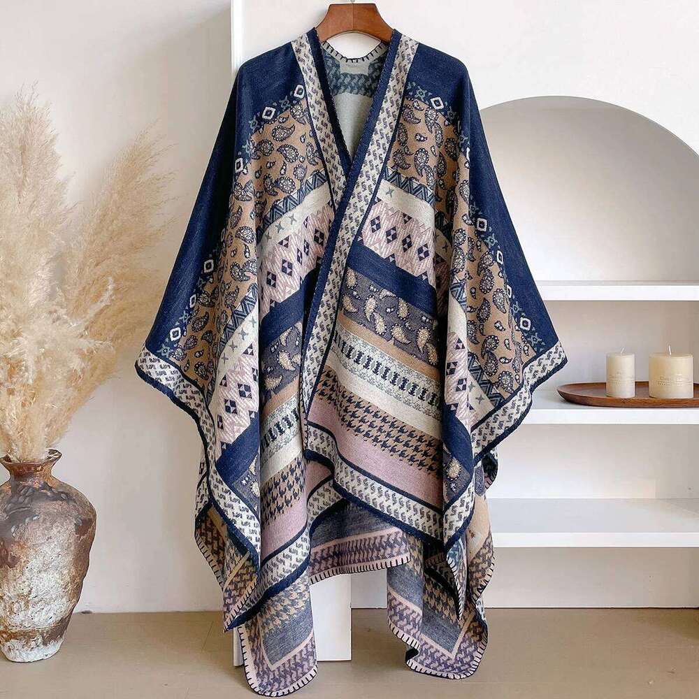 2025 Women's Luxury Brand Cashmere Winter Shawl - Vintage Allover Pattern Printed with Tassels, Pashmina Wrap & Bandana XJ260304