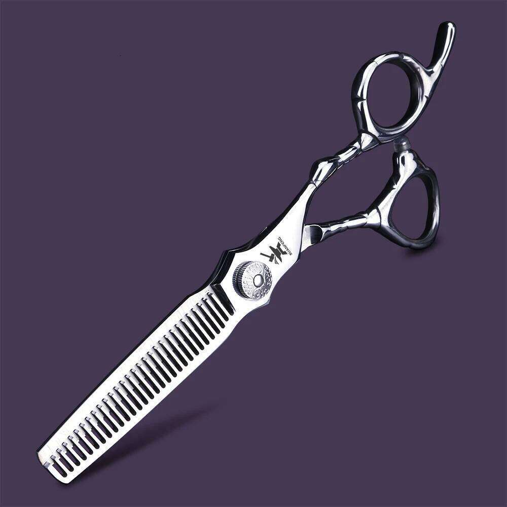 Silver 6-inch muscle handle hair for hairdressers, cutting and various sizes of thinning scissors H260303