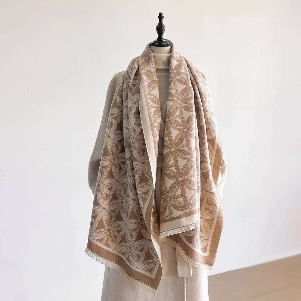Women's Winter Warm Cashmere Scarf Luxury Pashmina Thick Shawl Wrap Neckerchief Fashionable Bufanda Echarpe Poncho 2025 XJ260304