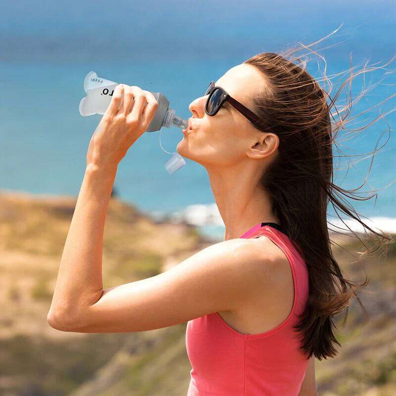 Foldable PEVA Soft Flask Bottles 250ml 500ml 450ml Running Hydration Pack Waist Vest Outdoors Sport Water Bottle Bag S260303