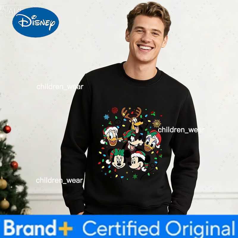 Disney Mickey and Friends Christmas Cotton Family Sweatshirt Mom Dad Kids Matching Holiday Outfit Parent kids Coordinated Wear H260304