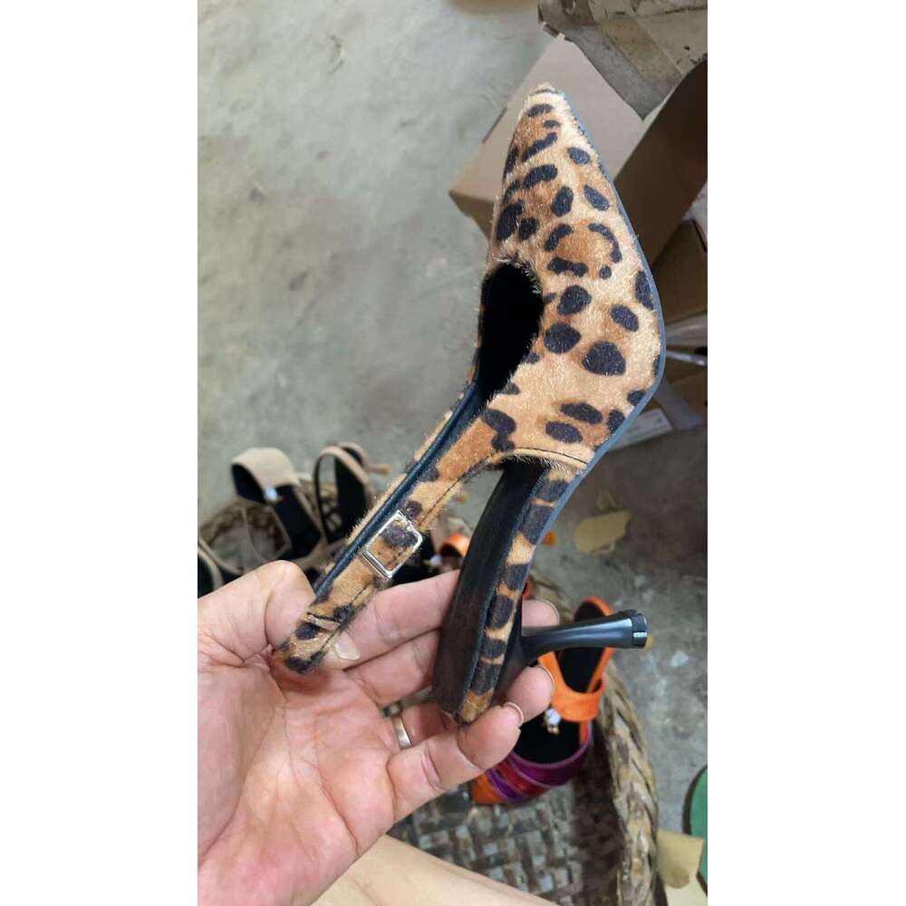 Designer women sandal Slingbacks high heels genuine leather formal shoes designer sandals high heel square toe ankle strap party shoes shoe