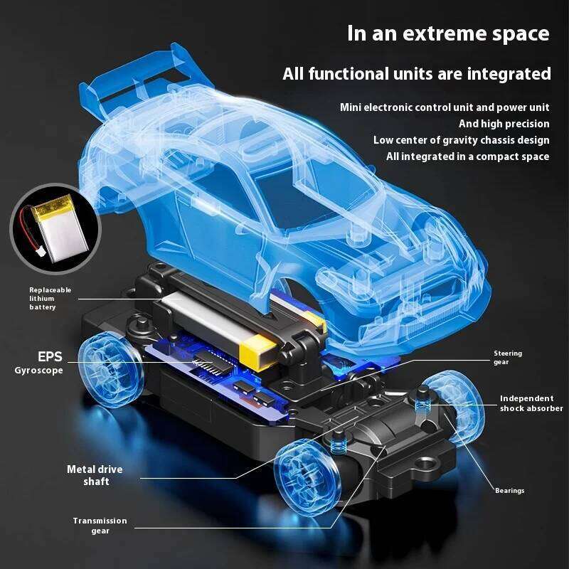 Professional 1:43 RC Drift Car with ESP Gyroscope Full Proportional Control 4WD Metal Body 2 Sets Tires for Realistic Drifting Z260303