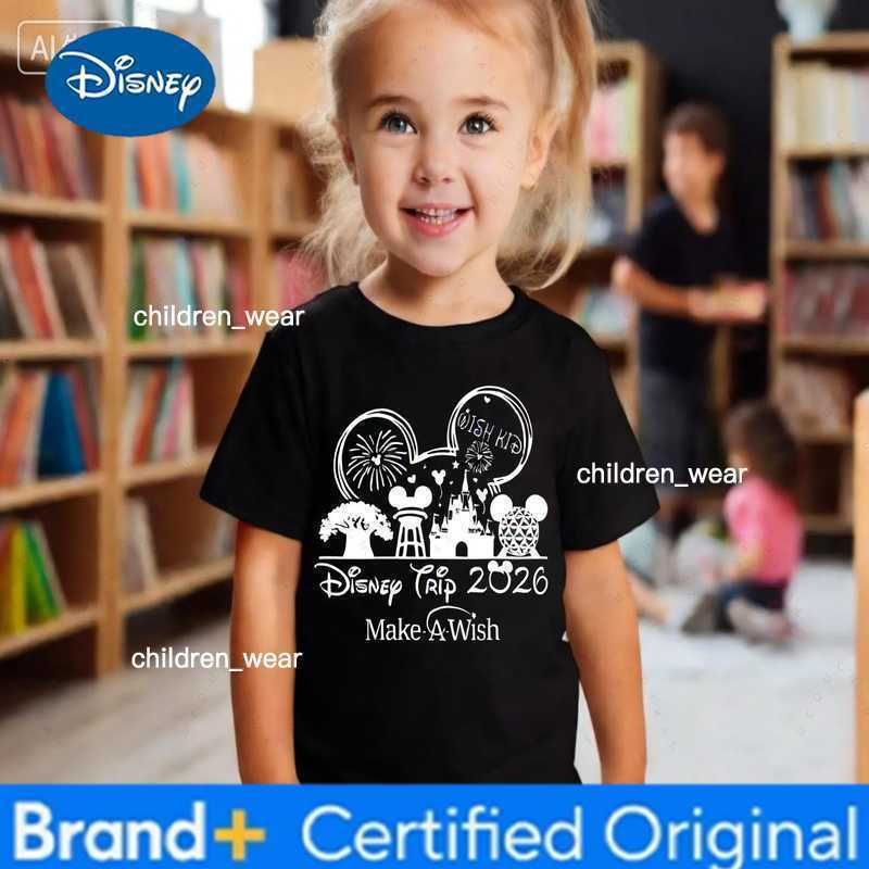 Disney ful Gift A Trip 2026 Kids T Shirt Full Of Joy Shirt Magic Kingdom T-Shirts Mickey Mouse Parent-Child Tee H260304