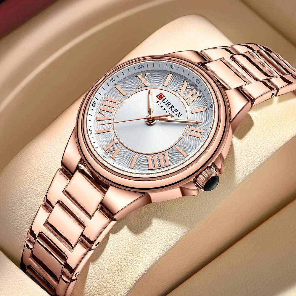 CURREN Fashion New Luxury Bracelet Quartz Watches For Women Wristwatch Stainless Steel Watch Lady Sports Dress Clock Gift XJ260303