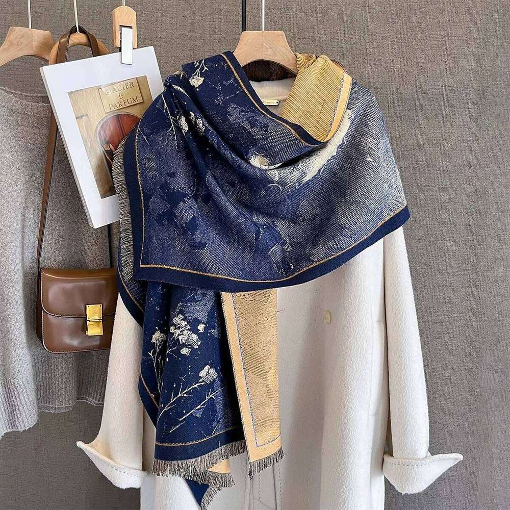 Autumn/Winter Luxury Warm Scarf Dandelion Tassel Pashmina Shawl Women's Imitation Cashmere Thickened Warps Coldproof Blanket XJ260304