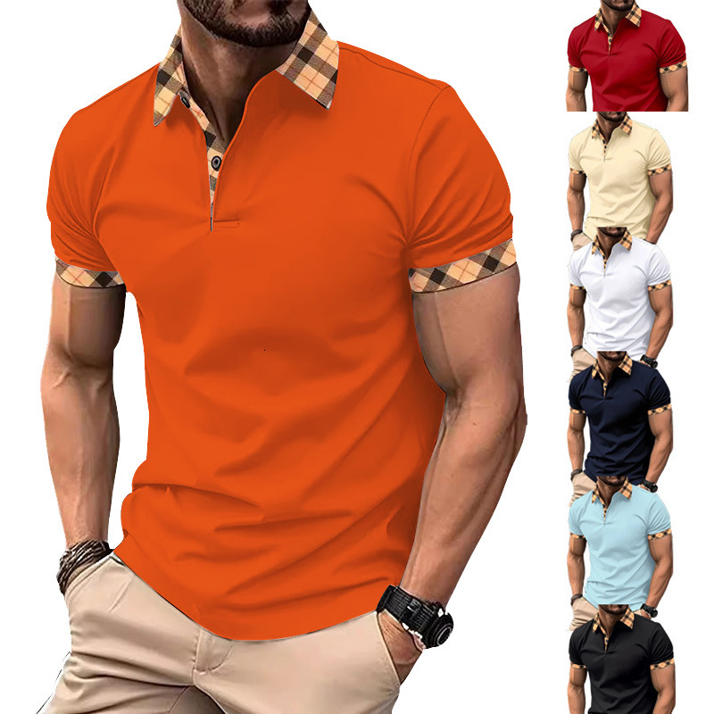 Luxury Brand Designer Clothes New Style European-american Men's Collared Fashionable And Fitted Men's T-shirt, POLO Shirt Short-sleeved Men