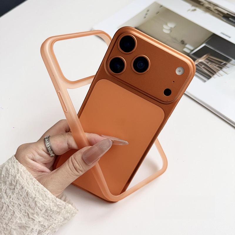 Compatible with iPhone 17 Max Matte 16 Frame Case Apple 13/14/15 Pro Lens Protector Trendy