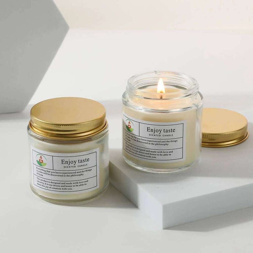 1pc Small Cup Transparent Glass Aromatherapy Candle Niche Fragrance Romantic Ins Party Home Decor W260304