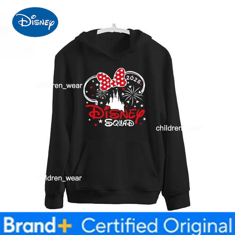 Disney 2026 New Hot Mickey Mouse Boys Girls Hoodies Autumn Winter Family Parent-child Hoodies Unisex Oversized Loose Top Y2k H260304