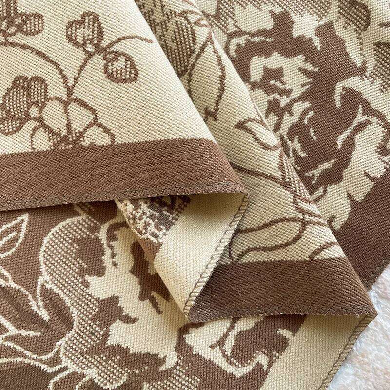 2024 Luxury Floral Print Scarf for Women Warmer Winter Cashmere Pashmina Scarves Shawls Female Thick Blanket Wraps Foulard XJ260304