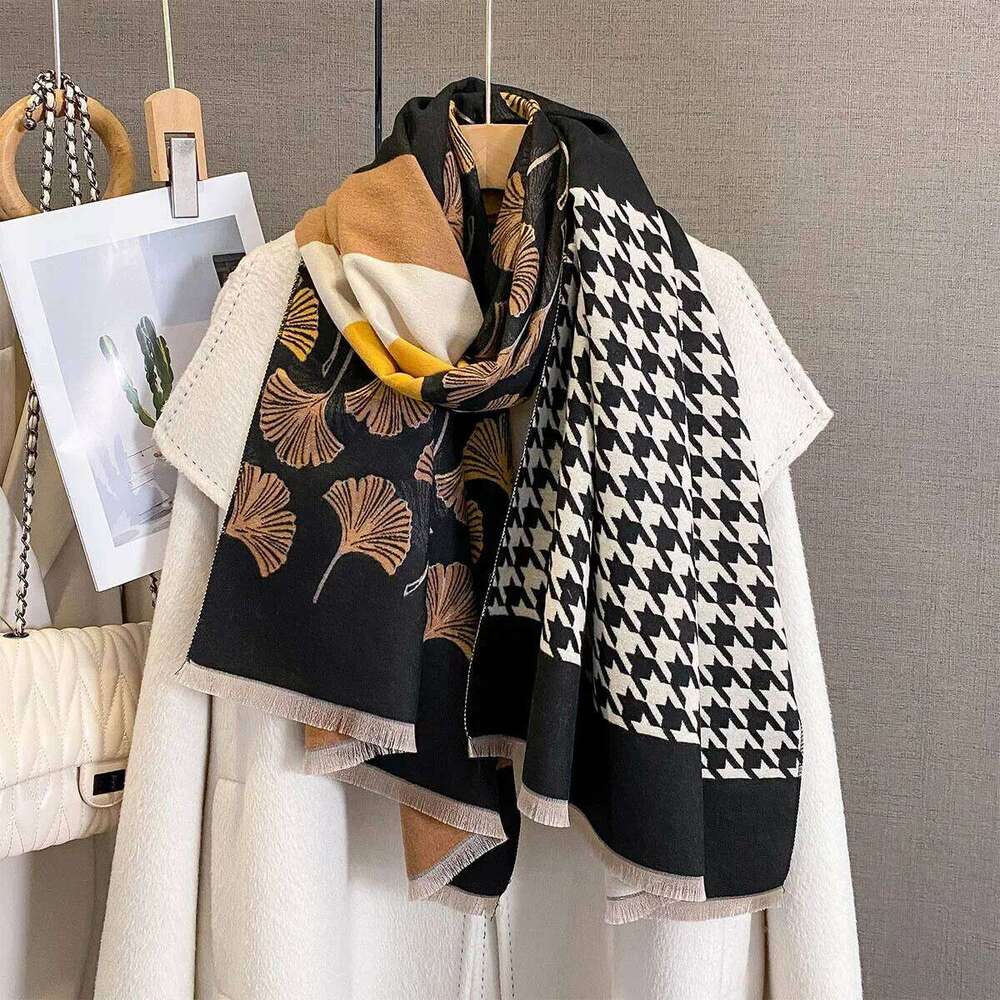 Winter Luxury Scarf For Women Autumn Faux Cashmere Pashmina Wrap Elegant Warm Shawl Design Female Foulard ScarfBrand XJ260304