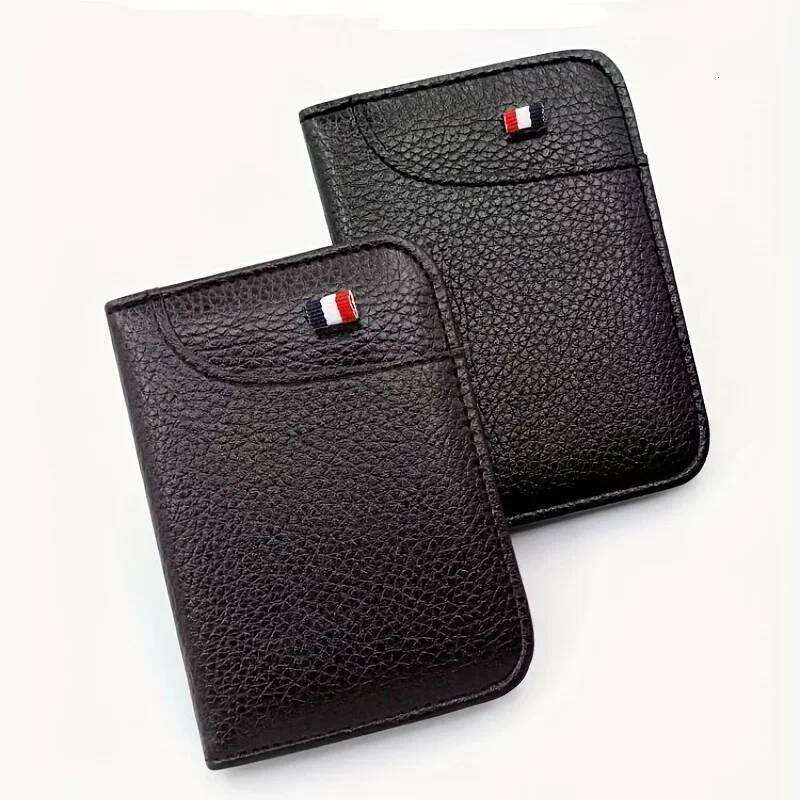 Men's Holder Fashion Soft PU Leather Anti-magnetic Bank Card Small Portable Wallet Men C260304