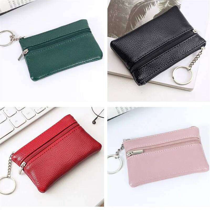 Fashion Leather Coin Purse Women Small Wallet Change Purses Mini Zipper Money Bags Children's Pocket Wallets Key Holder Clutch C260304
