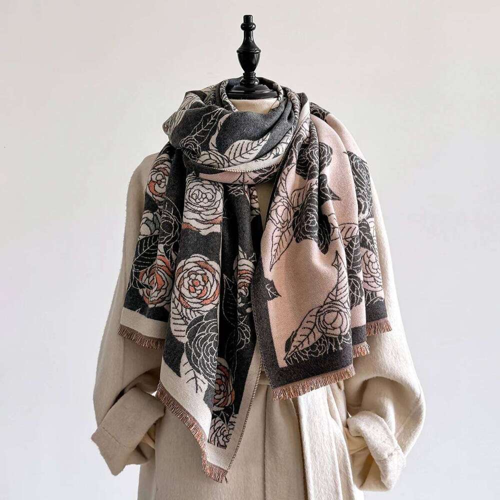 Luxury Winter Cashmere Scarf for Women Warm Thick Pashmina Blanket Poncho Female Shawl Wrap New Design XJ260304