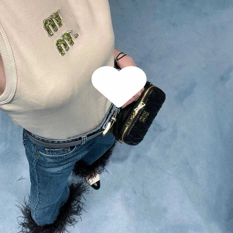 Vest Spring Summer New Heavy Crystal Rhinestone Letter Slim Fit Base Camisole Women Sleeveless Top T260304