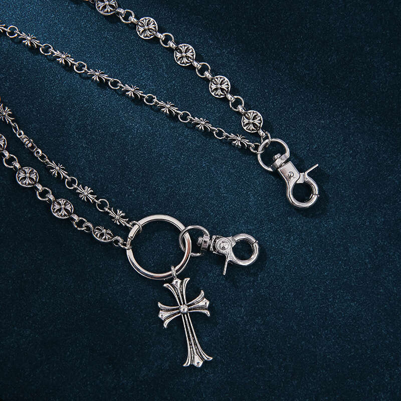Pants Bag Sword Round Bead Cross Waist Lobster Clasp Pendant Jeans Chain