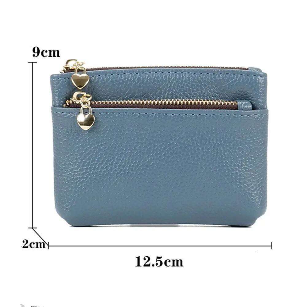 Women Mini Change Purses Leather Purse Zipper Pouch Card Wallet Kids Coin Pocket Wallets Key Chain Holder C260304