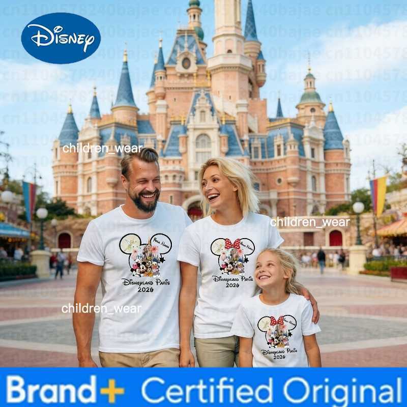 Disney Summer 2026 Cute Mickey Mouse Printed Pure Cotton T-shirt Fashionable Short Casual Sleeve Shirt Unisply-style H260304