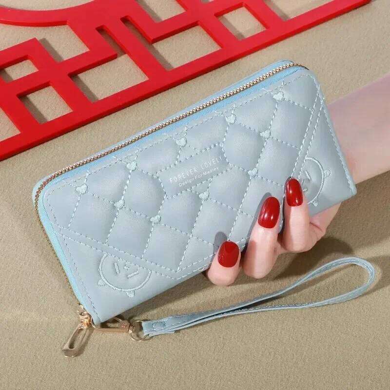 New Wallet Women's European and American Card Zipper Handbag Embroidered Mobile Phone Bag C260304