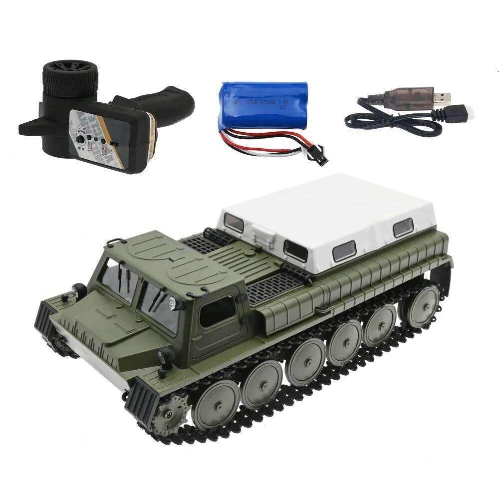 1/16 WPL E-1 Tracked Troop Carrier Military Simulation 2.4G Remote Control Car GAZ-71 Child Vehicle Birthday Gift Z260303