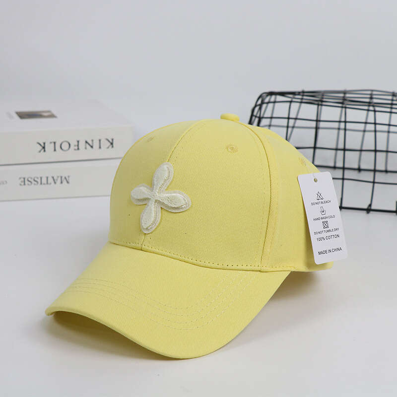 Baseball Cap Casquette Luxe Four Leaf Clover Women 3D Embroidered Cotton Holiday Polo Cap Fashion Casual City Walks Coffee Dates Sun Protection Hat