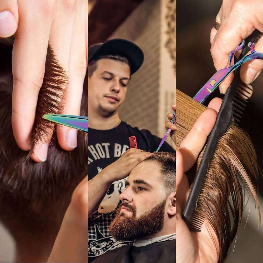 1pcs Colorful Haircut 6 Inch Hair Cutting Scissors, Sharp Blades Hairdressing Scissors For Barber Salon Home H260303