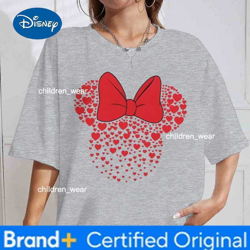 Disney Vintage Mickey Mouse Minnie Shirt Valentines Day Women Men 100 Cottonn Streetwear Harajuku Couple Matching Tshirt H260304
