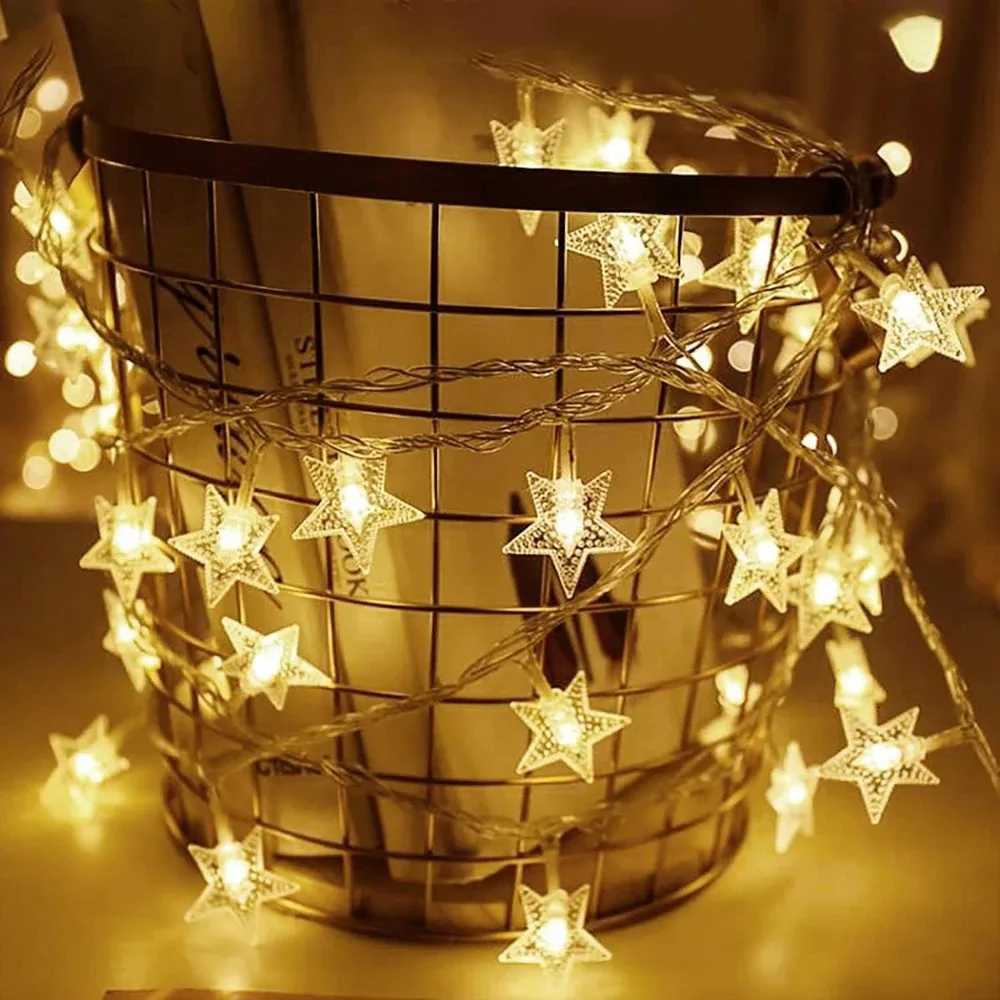 Star String Lights 3m/6m LED Fairy Twinkle Light USB Powered Warm White for Birthday Party Wedding Christmas Home Decor H260304