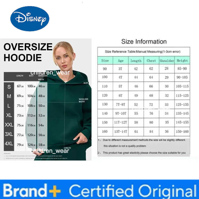 Disney 2026 New Hot Mickey Mouse Boys Girls Hoodies Autumn Winter Family Parent-child Hoodies Unisex Oversized Loose Top Y2k H260304