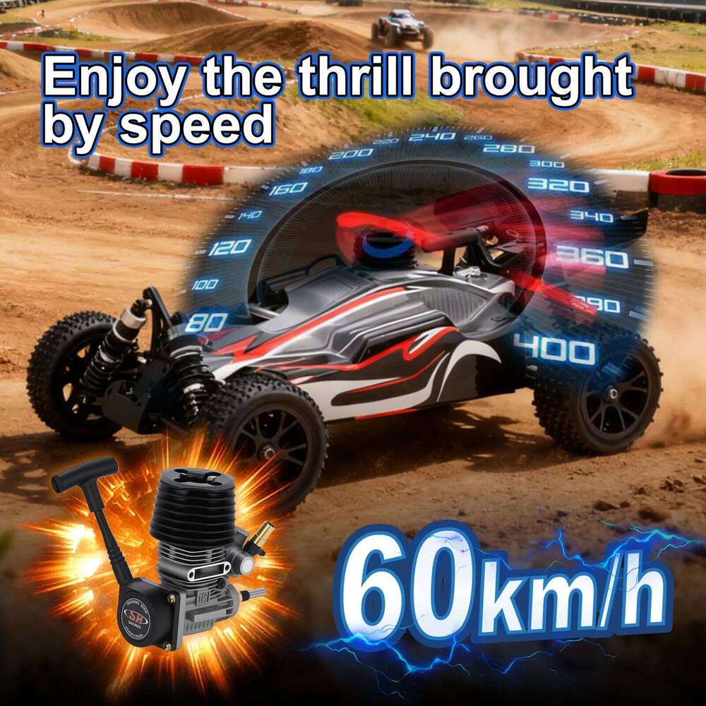 VRX Racing RH1007 Spirit N2 1/10 Nitro Buggy RC Car 4WD with FC.18 Pull Start Engine Two Speed Z260303