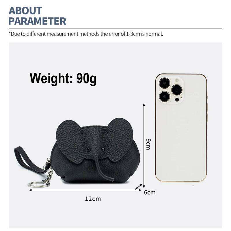Royal Bagger Cute Elephant Coin Purse for Women Genuine Cow Leather Mini Storage Bag Fashion Ladies Clutch Wallet Purses C260304