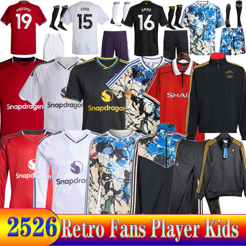 24 25 26 United Retro Soccer Jerseys GARNACHO HOJLUND MARTINEZ YORO football shirt B. FERNANDES Football Shirts men kids kits MAINOO ZIRKZEE AMAD training uniform
