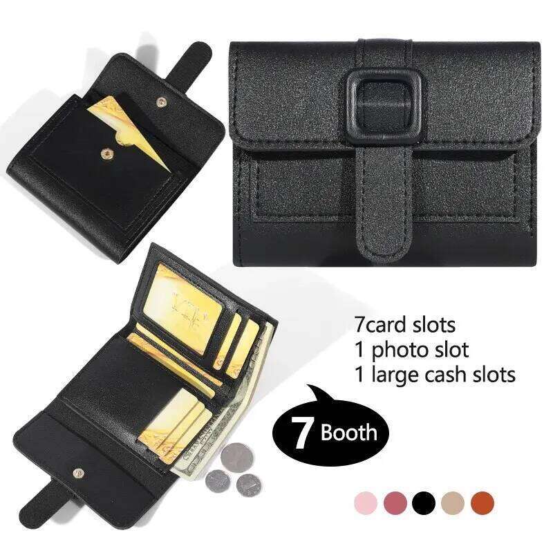 Short Small Fashion Luxury Brand Leather Ladies Card Bag For Women Clutch Female Purse Money Clip Wallet 2024 C260304