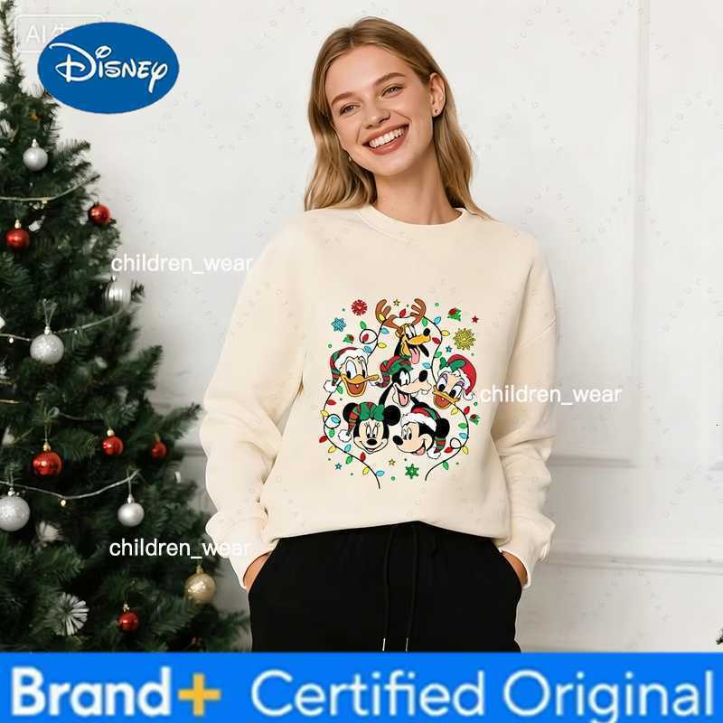 Disney Mickey and Friends Christmas Cotton Family Sweatshirt Mom Dad Kids Matching Holiday Outfit Parent kids Coordinated Wear H260304