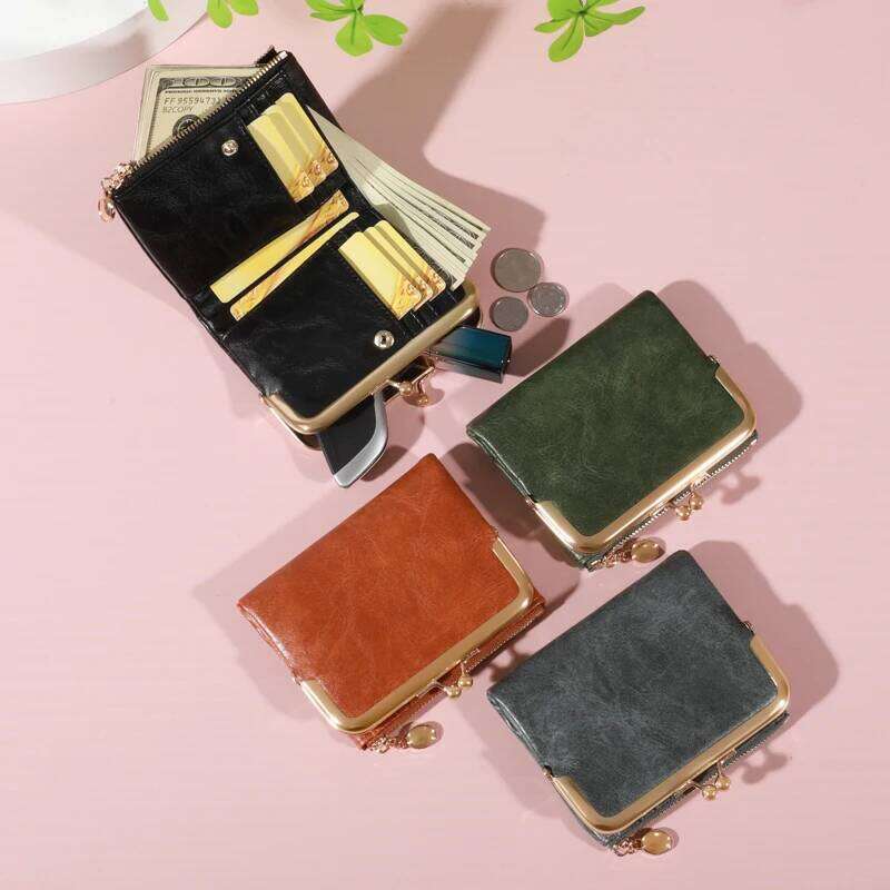 Retro Chic Womens Wallet - Anti-theft, Multi-card Slots, Zipper Buckle Closure, Compact & Stylish C260304