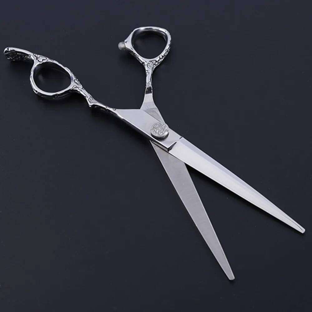 Customize logo JP 440c steel 7'' & 6'' Plum handle cut hair barber makas cutting make up shears hairdressing scissors H260303