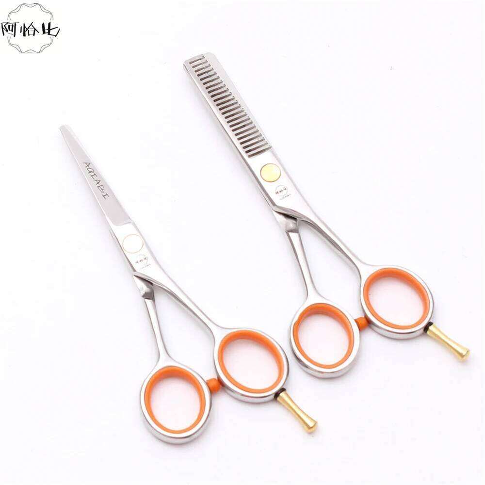 Professional Hair 4'' 5'' 5.5'' AQIABI Japan 440C Hairdressing Barber Cutting Shears Thinning Scissors A1017 H260303