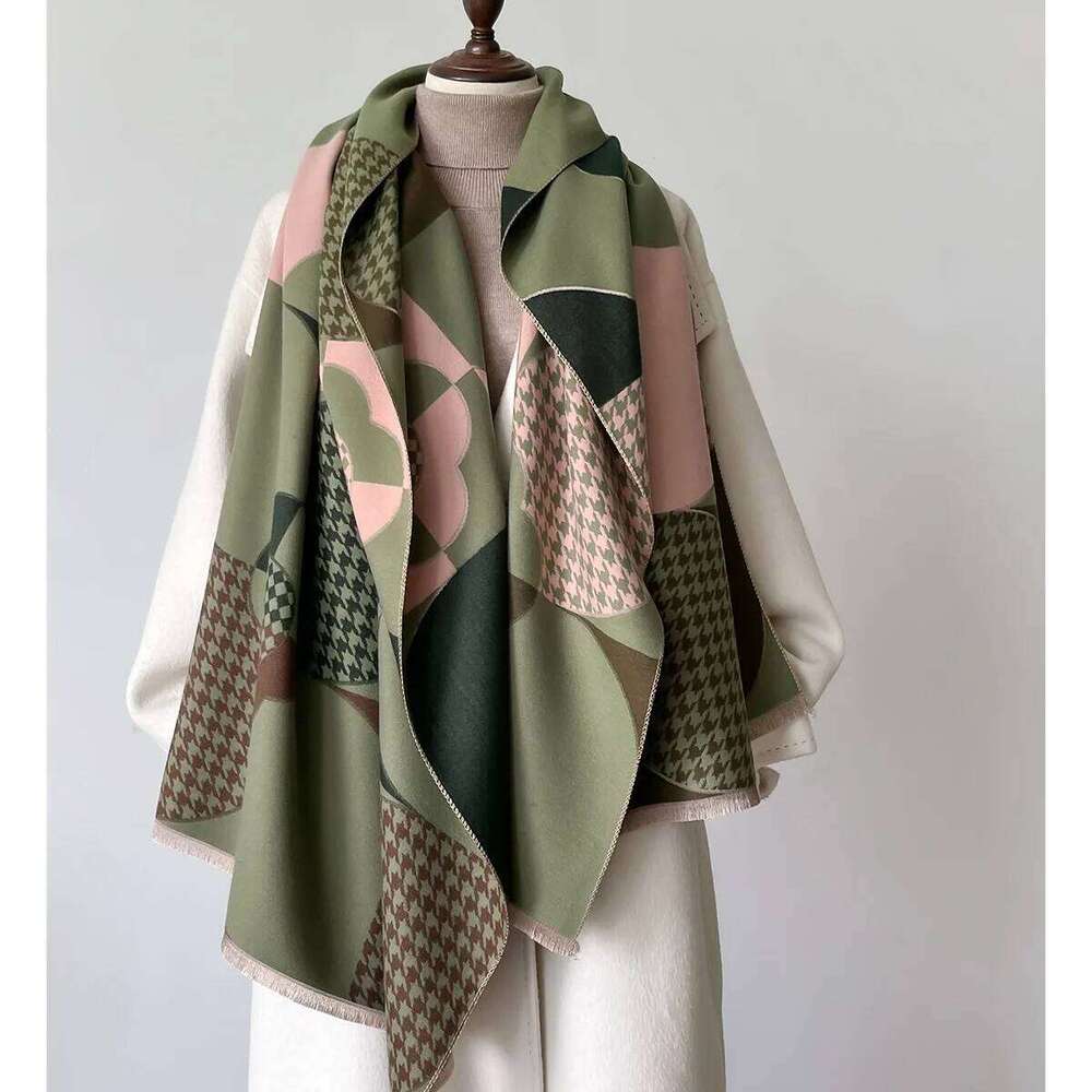 Autumn Winter Women Scarf Design Pladi Imitation Cashmere Pashmina Soft Warm Shawls Wraps Bufanda Echarpe Poncho Blanket XJ260304
